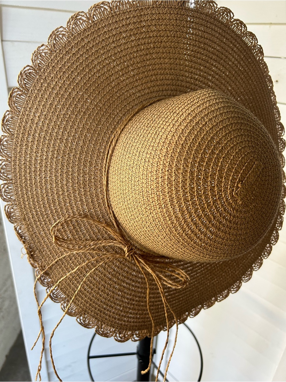 Nine West Woven Straw Sun Hat - Tan